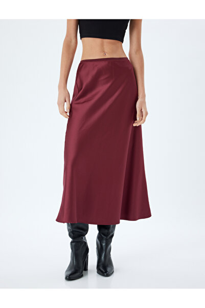 Koton Szatén Slim Fit Midi szoknya - A-vonal