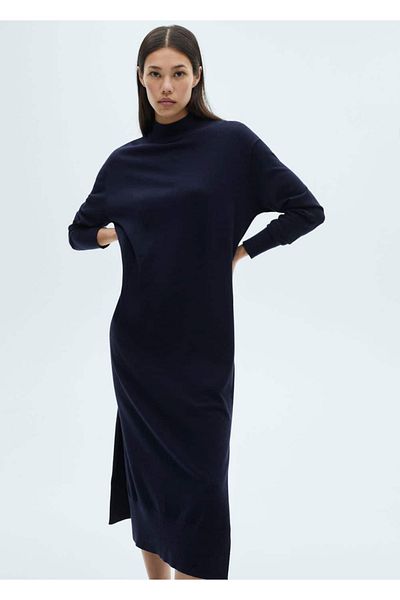MANGO Woman Round neck knitwear dress