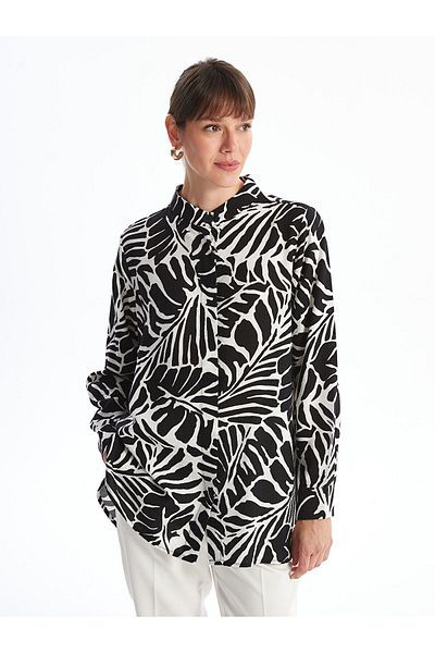 LC Waikiki Lw - Tunica de dama cu maneca lunga cu model cu guler judecator