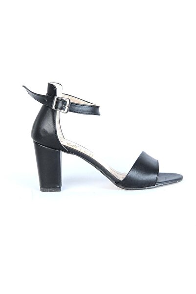 moda ayakkabım Moda Ayakkabı 245 Kadın Tek Bant Topuklu Ayakkabı - MDS00851-S...