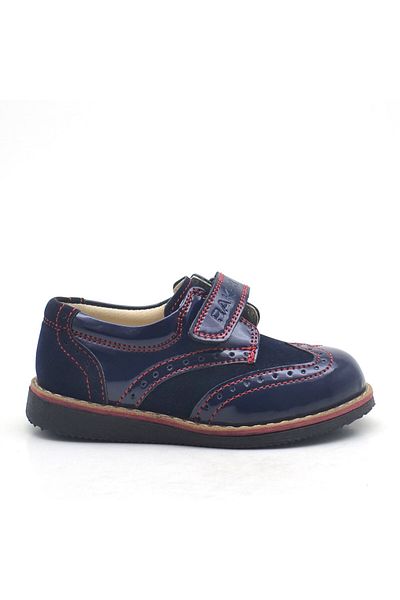 Rakerplus Hidra Navy Blue Patent Leather Velcro Casual Baby Boy Shoes