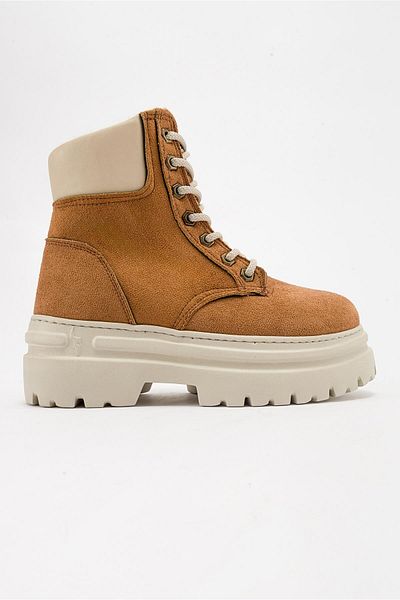 Ccway Ботуши с връзки и шевове TABA SUEDE