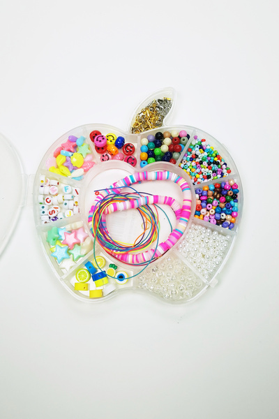 Royaleks مجموعة تصميم مجوهرات هوبي مجموعة كاملة مع مشبك على شكل حرف الخرز وجه مبتسم