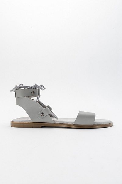 Ccway Women's Laced Sandals Gray Skin
