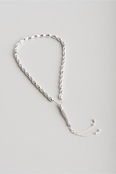 So CHIC... Modern Design Silver Barley Cut Rosary