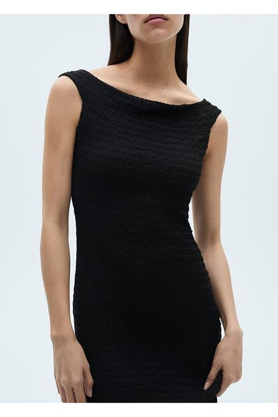 MANGO Woman Long Off-Shoulder Dress