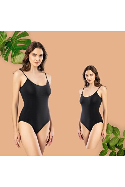 The Clover Kadın İp Askılı Kancalı Derin Yaka Penye Body 6.0.CL.VR0.1KT