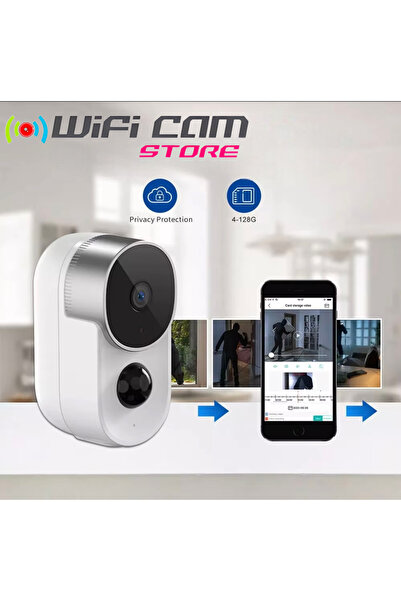 WİFİCAM Tuya Smart 1080p Wifi 100% Kablosuz Şarjlı Kamera 4-6 Ay Bekleme Süresi