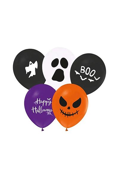party mix Halloween 8 Balloons - Halloween, Pumpkin, Bat and Spider Balloons