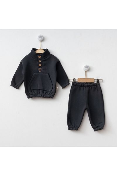 Minimus Newborn Baby Girl and Boy Winter Fleece Sports Suit Double Bottom Top Board Button Detail Pocket Suit