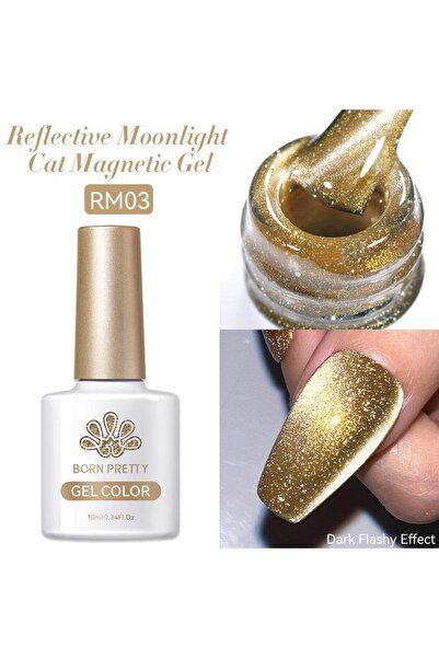 Born Pretty RM03 10ml Reflective Moonlight Cat Magnetic Kalıcı oje (57983)