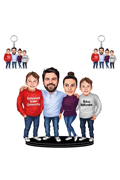 Genel Markalar Kişiye Özel Yakın Arkadaşlar 3d Ahşap Biblo + 2 Adet Anahtarlı...