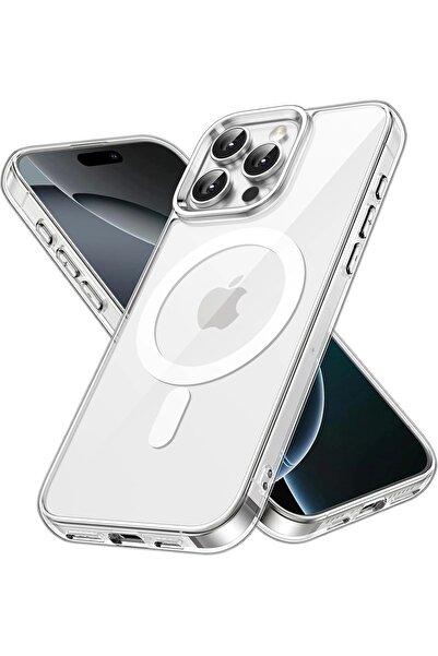 Lopard İphone 16 Pro Max Şeffaf Kılıf: Magsafe Uyumlu G-glass Arkası Cam Kapak