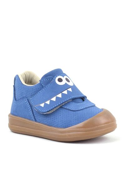 Rakerplus Dino Genuine Leather Navy Blue High Top Baby Shoes