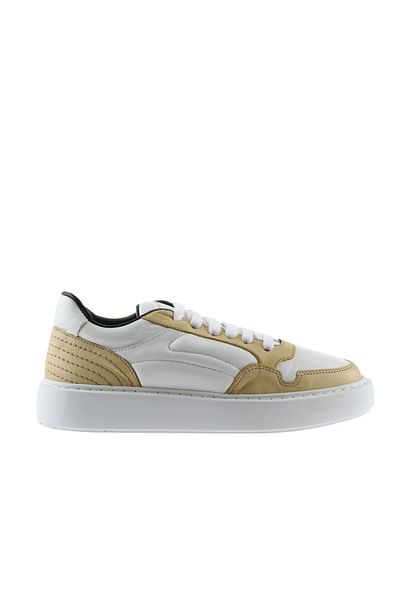 Bueno Shoes Pantofi sport de damă din piele alb galben - 01wu10300