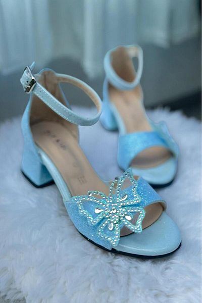 PATİK BEBE Pantofi de seara cu model fluture argintiu