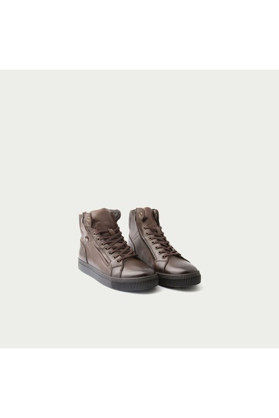 TOGO Kahverengi Hakiki Deri Erkek Casual Bot [051544] – Kaymaz Tabanlı, Fermuarlı Kolay Giyimli