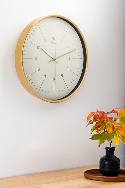 Genel Markalar DEKORATİF BEYAZ KADRAN KÜÇÜK RAKAMLI DUVAR SAATİ 29.5 CM