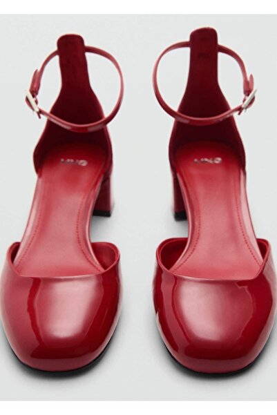 MANGO Woman Rugan görünümlü topuklu ayakkabı