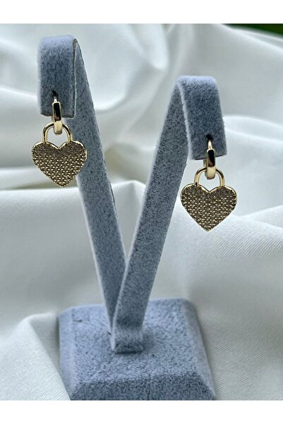 XUPİNGS Xuping Jewelry Zirkon Taşlı Kalp Çelik Küpe