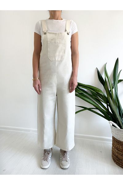 FREYA MODA Gabardine Salopet Baggy Mold Jumpsuit