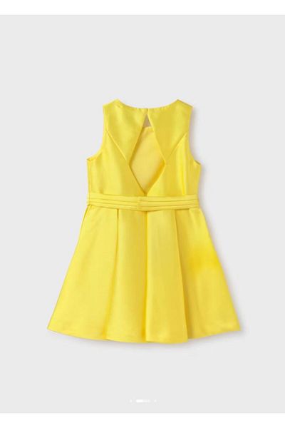 Abel & Lula Abel&lula Girl Mikado Belted Dress 5061