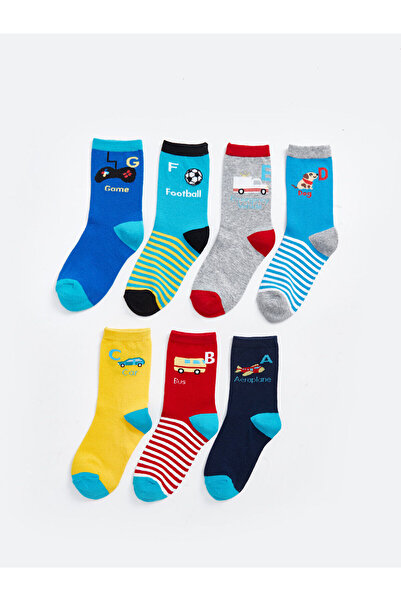 LC Waikiki Vizyon New Season Patterned Boys' Socks 7-Piece Set