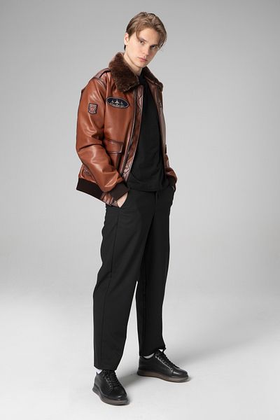 Dericlub Savaki Whiskey Real Leather Men's Coat - Copilot
