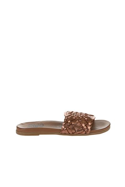 Bueno Shoes Γυναικείες παντόφλες Bright Copper Leather - Flat Design 01wu4233