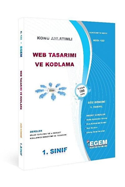 Egem Eğitim Yayınları 1.sınıf Web Tasarımı Ve Kodlama K.a Güz Dönemi - Egem Y...