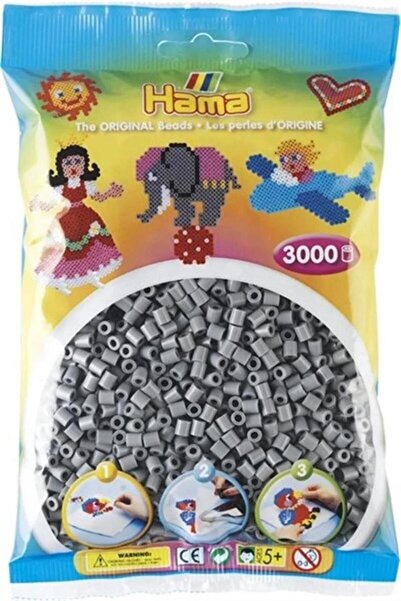 Hama Beads Mărgele Hama Midi 3.000 buc - gri