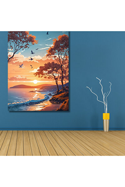 LİLYHOBBYLAND Sayılarla Boyama Hobi Setirenkli Baskı (ÇERÇEVELİ-BÜYÜK BOY) 80...