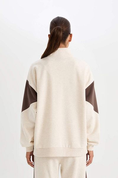 DeFacto NBA Wordmark Oversize-Sweatshirt mit Reißverschluss – Stehkragen D0685ax24au