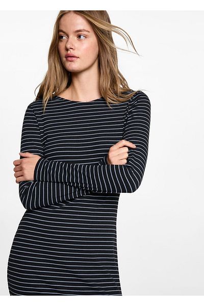 Mango Teen Rochie cu dungi cu fantă lurex