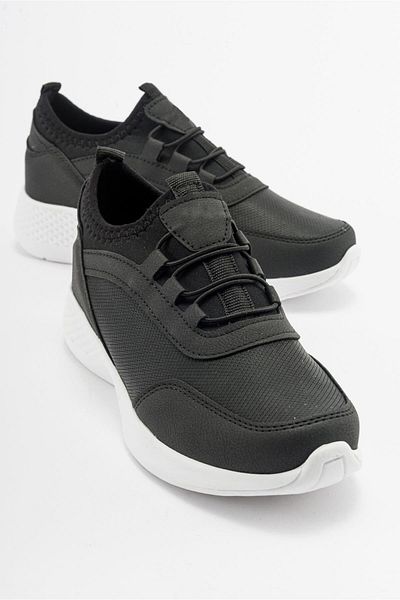 Ccway Pantofi sport elastici dama negru alb