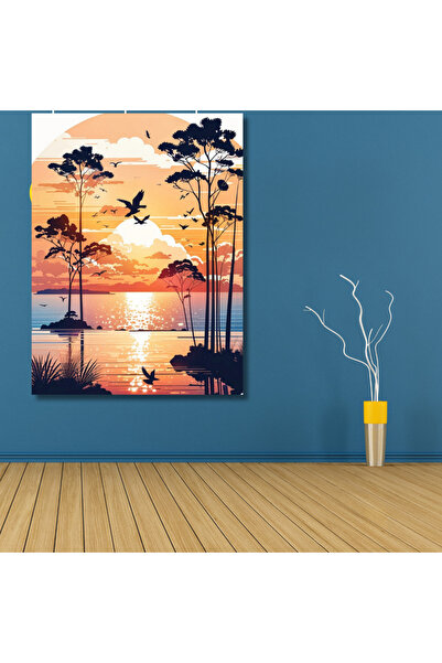 Genel Markalar Sayılarla Boyama Hobi Seti (RENKLİ BASKI ÇERÇEVELİ) 40x50 Cm: ...