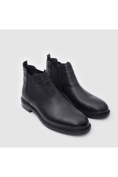 TOGO Siyah Floater Hakiki Deri Erkek Chelsea Bot [052248]