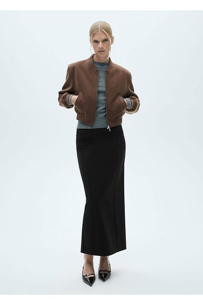 MANGO Woman Long Pencil Skirt