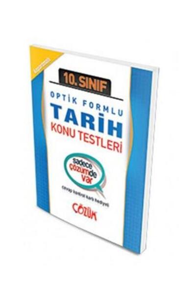 Çözüm Yayınları 10.sınıf Tarih Optik Formlu Konu Testi Yaprak Test -