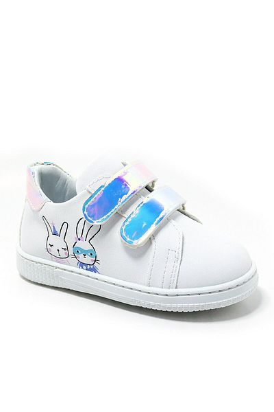 Artico Miclou White Velcro Baby Girl Sneakers
