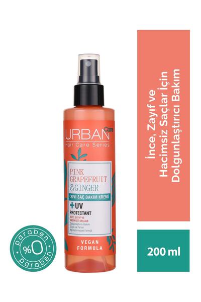 Urban Care كريم العناية بالشعر بالجريب فروت والزنجبيل ذو السلسلة الدقيقة - نباتي 200 مل