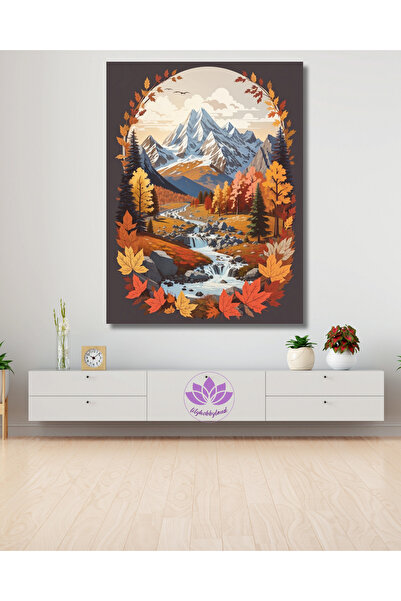 LİLYHOBBYLAND Sayılarla Boyama Hobi Seti Renkli Baskı (ÇERÇEVELİ-BÜYÜK BOY) 8...