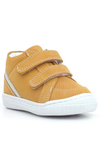 Rakerplus Raya Genuine Leather Tan Velcro Boots for Baby Boy