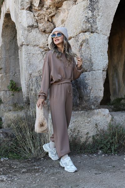 bytugcekaya Σετ φόρμας Modal Brown
