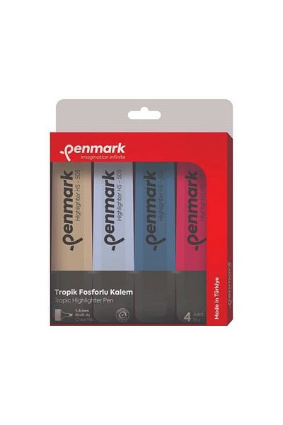 penmark Colorful Highlighter Set of 4 - Mixed Hs-505-4t