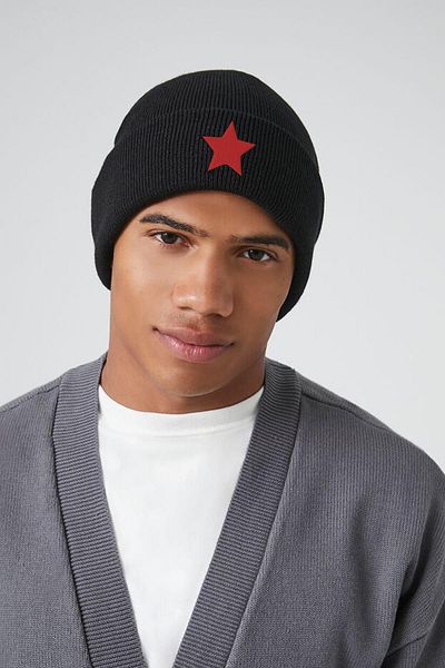 Külah Unisex Black Che Guevara Hat - Red Star Embroidery, Flexible and Beret Fold