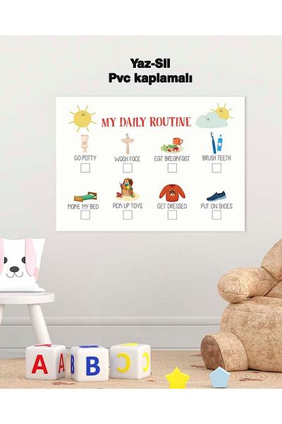 Ayışığı Dizayn 30x42 Cm Planificator Preșcolar Engleză - Poster PVC Preșcolar Vară-Sil