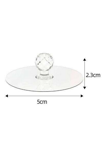 alisverisdevi Multi-Purpose Adhesive Crystal Holder Handle 4 Pieces