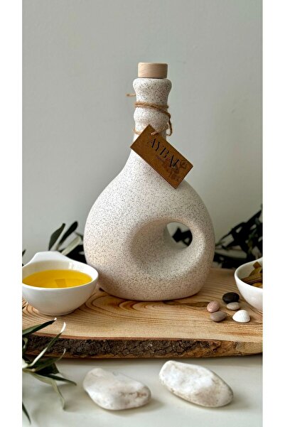 Aybal Organik Natural Sızma Zeytinyağı Satürn Model Noktalı & Açık Gri Serami...