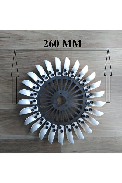 Store Pelton Türbin Çarkı ( Dış Çap = 260 mm & 10.24 inch ) Plastik Kaşıklı